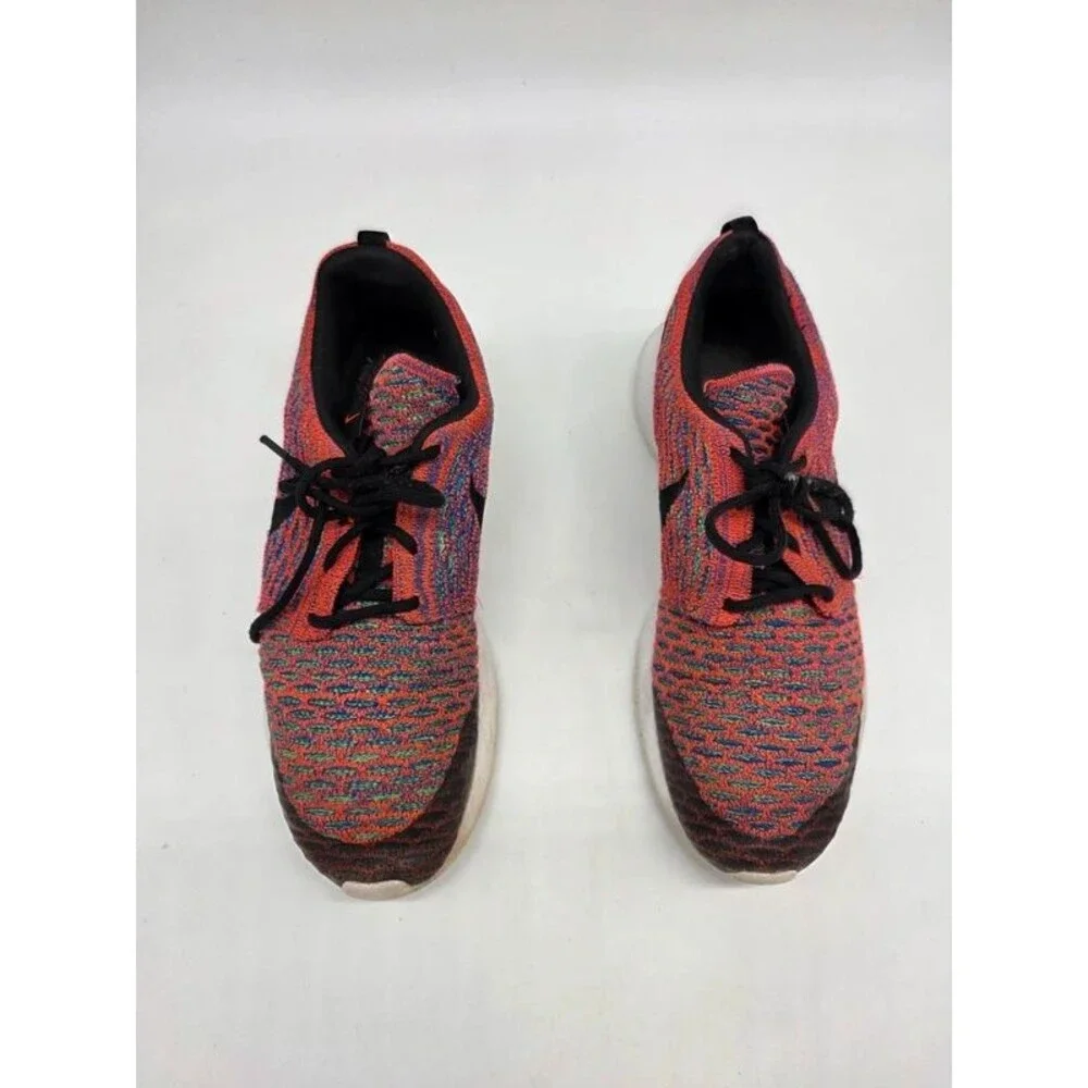 Nike Roshe One NM Flyknit Mens 8.5 Multicolor Bright Crimson Shoes 816531-600